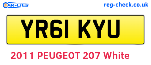 YR61KYU are the vehicle registration plates.