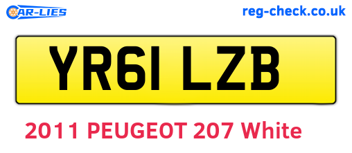 YR61LZB are the vehicle registration plates.