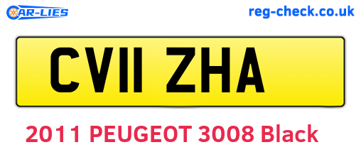 CV11ZHA are the vehicle registration plates.