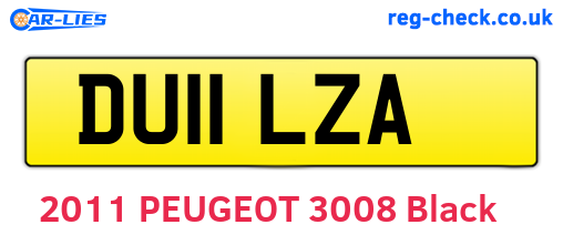 DU11LZA are the vehicle registration plates.