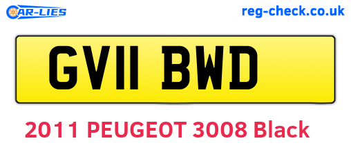 GV11BWD are the vehicle registration plates.