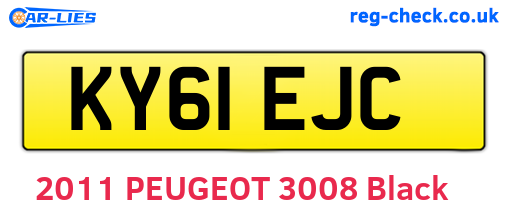 KY61EJC are the vehicle registration plates.