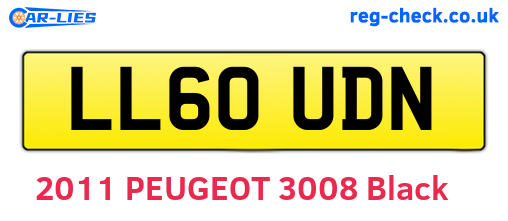 LL60UDN are the vehicle registration plates.