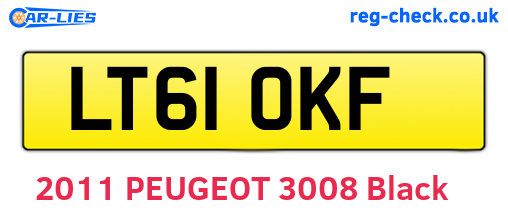 LT61OKF are the vehicle registration plates.