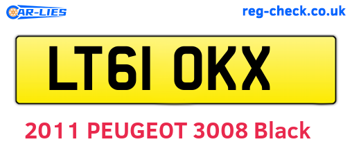 LT61OKX are the vehicle registration plates.