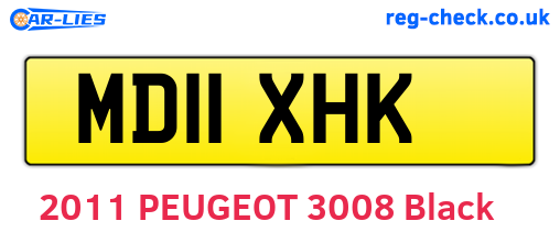 MD11XHK are the vehicle registration plates.