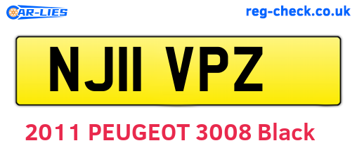 NJ11VPZ are the vehicle registration plates.