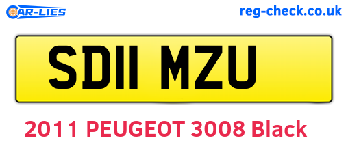 SD11MZU are the vehicle registration plates.