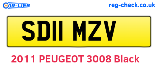 SD11MZV are the vehicle registration plates.