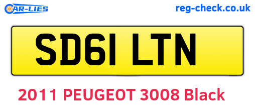 SD61LTN are the vehicle registration plates.