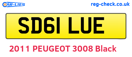 SD61LUE are the vehicle registration plates.