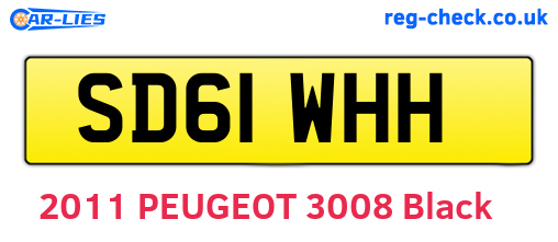 SD61WHH are the vehicle registration plates.