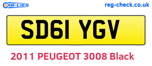 SD61YGV are the vehicle registration plates.