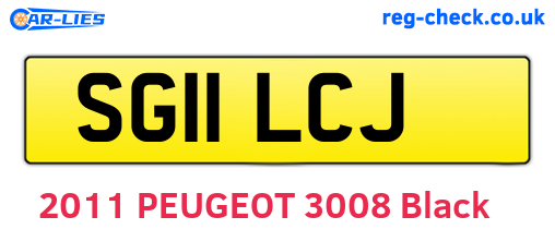 SG11LCJ are the vehicle registration plates.