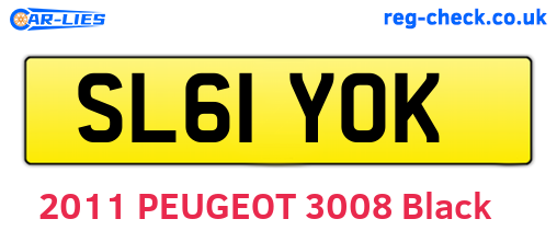 SL61YOK are the vehicle registration plates.