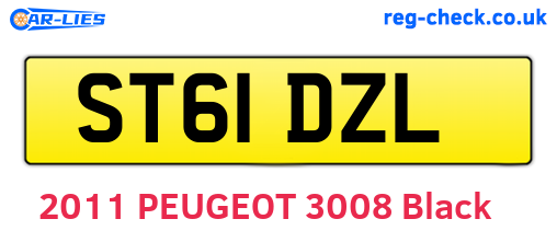 ST61DZL are the vehicle registration plates.