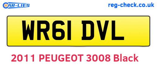 WR61DVL are the vehicle registration plates.