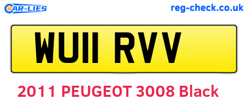 WU11RVV are the vehicle registration plates.