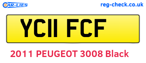 YC11FCF are the vehicle registration plates.