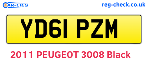 YD61PZM are the vehicle registration plates.