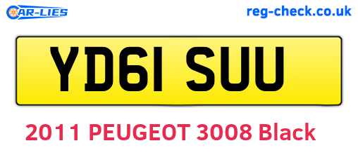 YD61SUU are the vehicle registration plates.