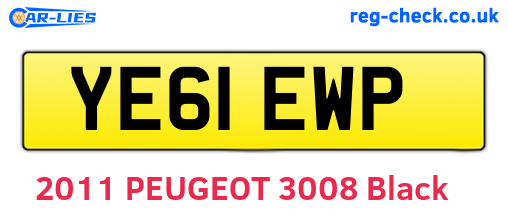 YE61EWP are the vehicle registration plates.