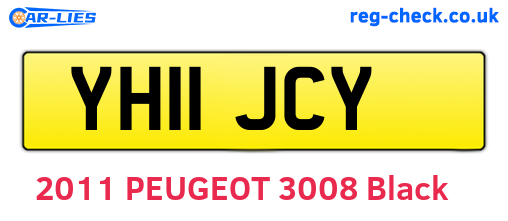 YH11JCY are the vehicle registration plates.