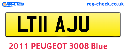 LT11AJU are the vehicle registration plates.