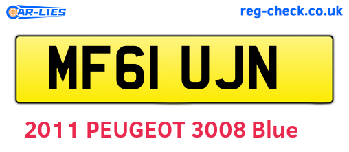 MF61UJN are the vehicle registration plates.