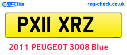 PX11XRZ are the vehicle registration plates.