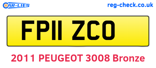 FP11ZCO are the vehicle registration plates.
