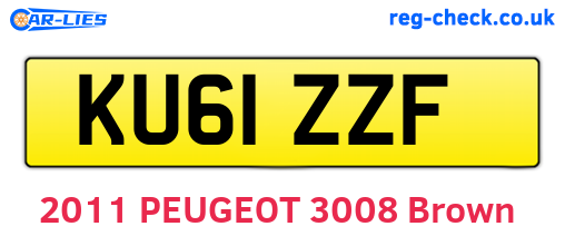 KU61ZZF are the vehicle registration plates.