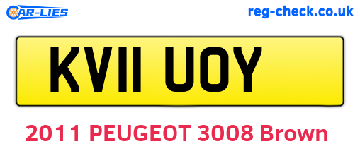 KV11UOY are the vehicle registration plates.