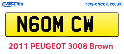 N60MCW are the vehicle registration plates.