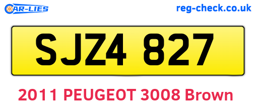 SJZ4827 are the vehicle registration plates.