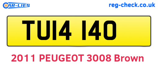 TUI4140 are the vehicle registration plates.