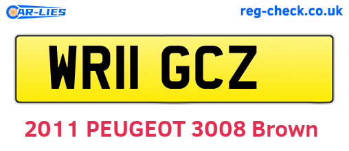 WR11GCZ are the vehicle registration plates.