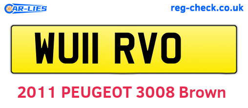 WU11RVO are the vehicle registration plates.