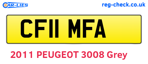CF11MFA are the vehicle registration plates.