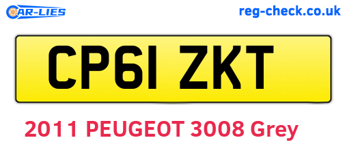 CP61ZKT are the vehicle registration plates.