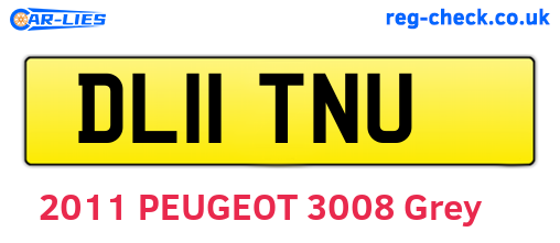 DL11TNU are the vehicle registration plates.
