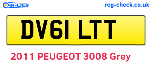 DV61LTT are the vehicle registration plates.