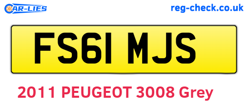 FS61MJS are the vehicle registration plates.