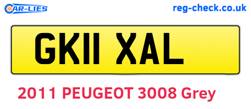 GK11XAL are the vehicle registration plates.