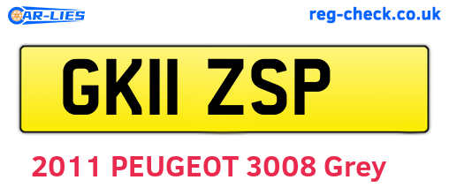 GK11ZSP are the vehicle registration plates.