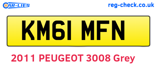 KM61MFN are the vehicle registration plates.