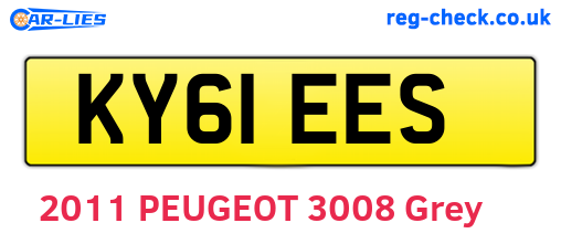 KY61EES are the vehicle registration plates.