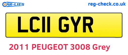 LC11GYR are the vehicle registration plates.