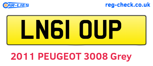 LN61OUP are the vehicle registration plates.