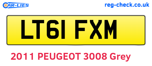 LT61FXM are the vehicle registration plates.